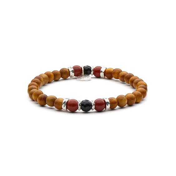 Bracciale Antracite Wood in Legno Pietre dure BWD01 PAPAYA - BWD01 PAPAYA